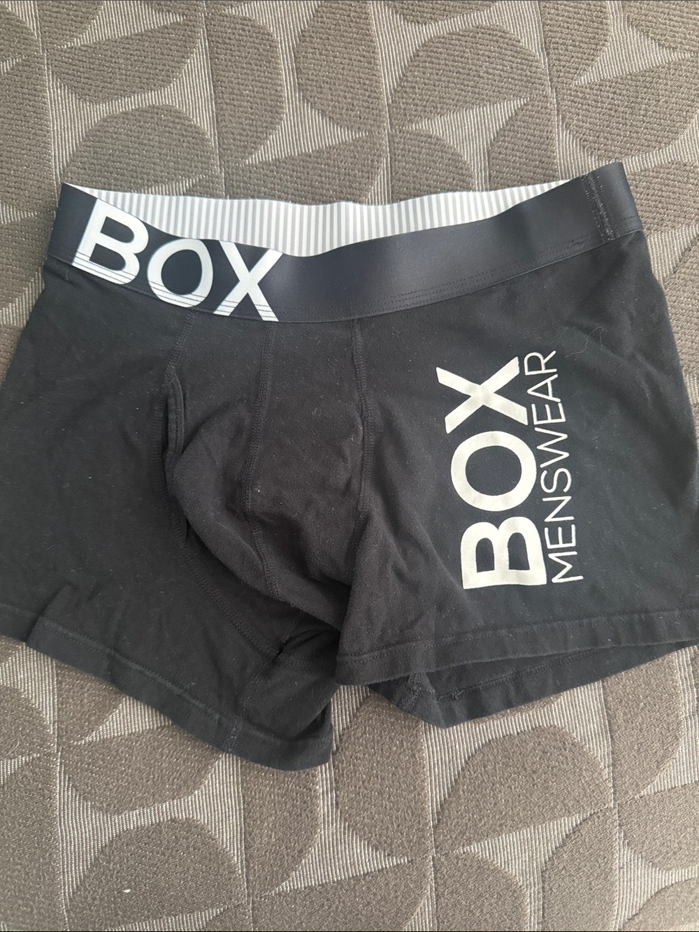BOX Black Boxer Briefs with Supportive Pouch